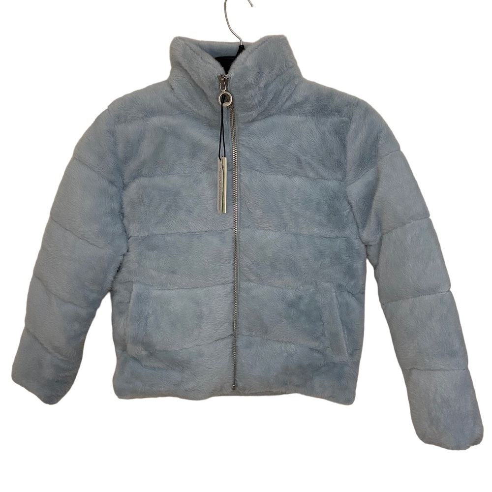 Noize Vegan Faux Fur Quilted Puffer Jacket L New With Tags